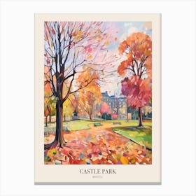 Autumn City Park Painting Castle Park Bristol 2 Poster Canvas Print