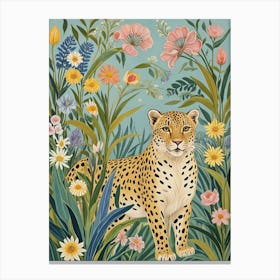 Pastel Leopard In The Wild Canvas Print