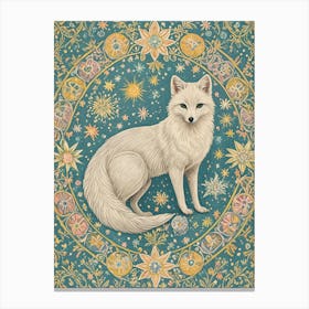 Arctic Fox In The Snow Canvas Print