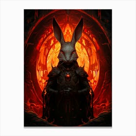Rabbit In Flames Canvas Print