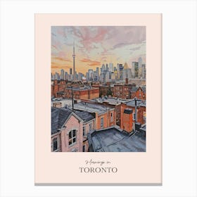 Mornings In Toronto Rooftops Morning Skyline 4 Canvas Print