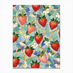 Strawberry Mosaic 1 Canvas Print