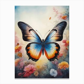 Butterfly In The Garden Canvas Print