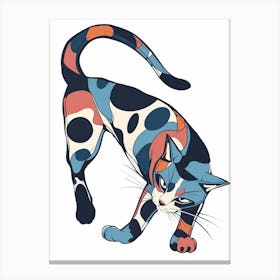 Polka Dot Cat 16 Canvas Print