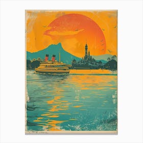 Tokyo Disney Sea Mid Century Modern Canvas Print