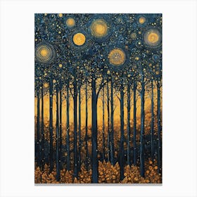 Starry Night Forest Stampe su tela