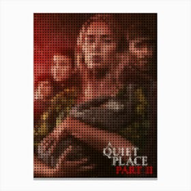 A Quiet Place In A Pixel Dots Art Style Canvas Print