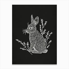 Britannia Petite Rabbit Minimalist Illustration 4 Canvas Print