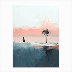 Lone Tree, Minimalism 9 Canvas Print
