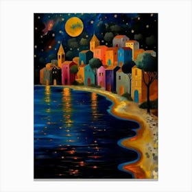 Night By The Sea Canvas Print