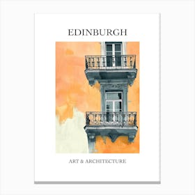 Edinburgh Travel And Architecture Poster 1 Canvas Print