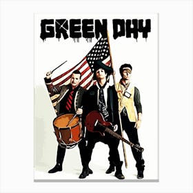 Green Day band music pop punk Canvas Print