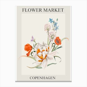 Flower Market Copenhagen 1 Canvas Print
