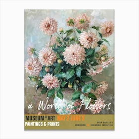 A World Of Flowers, Van Gogh Exhibition Dahlia 4 Canvas Print