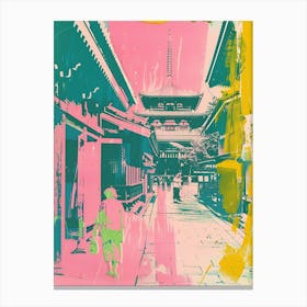 Yufuin Duotone Silkscreen 1 Canvas Print