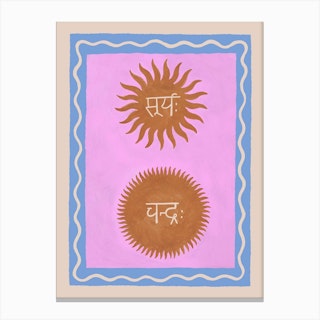 Surya Chandra In Pink Canvas Print