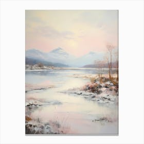 Dreamy Winter Painting Lake District United Kingdom 4 Canvas Print