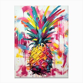 Food and Art Unite: Pineapple in Street Style Canvas Print