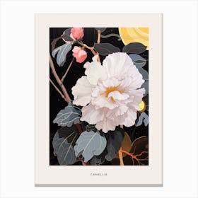 Flower Illustration Camellia 2 Poster Canvas Print