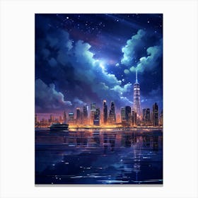 Electric Skyline Canvas Print