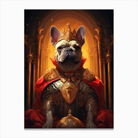 French Bulldog King 2 Canvas Print