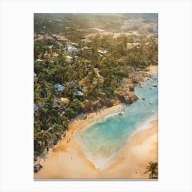 Aerial View Of A Beach Canvas Print