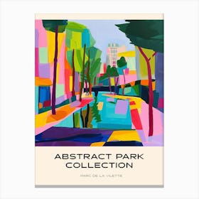 Abstract Park Collection Poster Parc De La Vilette Paris 2 Canvas Print