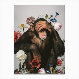 Chimpanzee See no Evil Canvas Print