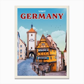 Germany Travel Poster Canvas Print
