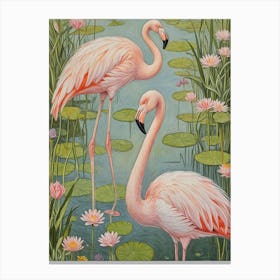 Pink Flamingos Canvas Print