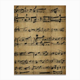 Music Sheet 1 Canvas Print