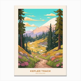 Kepler Track New Zealand 2 Hike Poster Canvas Print