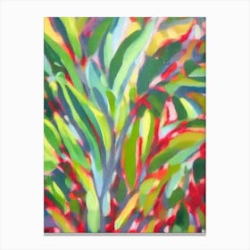 Hawaiian Schefflera 3 Impressionist Painting Plant Canvas Print