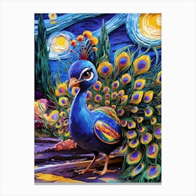 Peacock Painting 5 Canvas Print