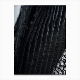 An Up Close View Of An Intricate Lace Texture Detailing The Fine Mesh Of Interwoven Fibers Contras (4) Canvas Print