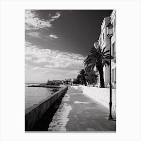 Antibes, France, Mediterranean Black And White Photography Analogue 1 Canvas Print