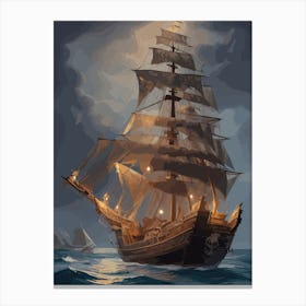 Ship Set Sails Canvas Print