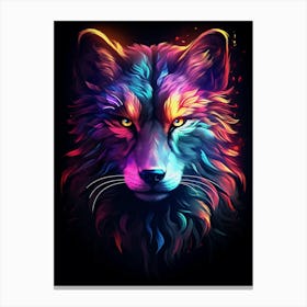 Colorful Wolf Canvas Print