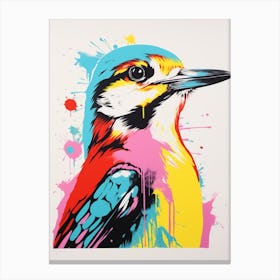 Andy Warhol Style Bird Woodpecker 2 Canvas Print
