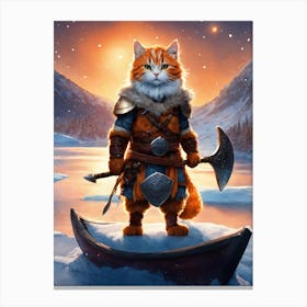 Viking Cat 1 Canvas Print
