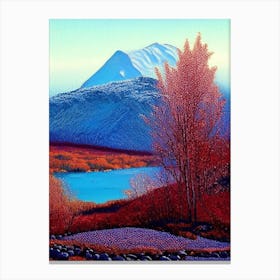 Abisko National Park Sweden Pointillism Canvas Print