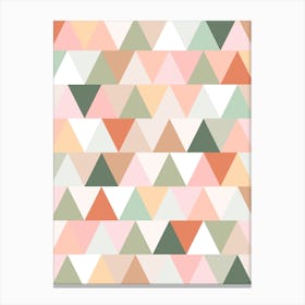 Pastel Triangles Canvas Print