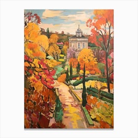 Autumn City Park Painting Villa Doria Pamphili Rome Italy 1 Canvas Print