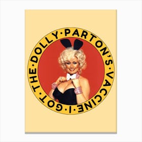 Dolly Parton Vaccine Bunny 3 Canvas Print