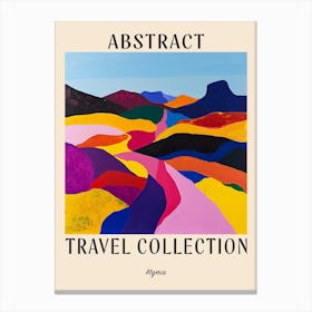 Abstract Travel Collection Poster Algeria 4 Canvas Print