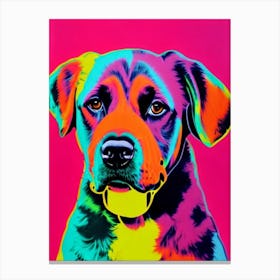 Irish Water Spaniel Andy Warhol Style dog Canvas Print
