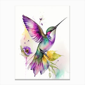 Berylline Hummingbird Cute Neon 3 Canvas Print