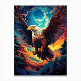 Eagle In Flight Canvas Print