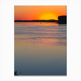 Sunset Over The Danube Canvas Print