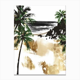 Palm Trees On The Beach 26 Canvas Print